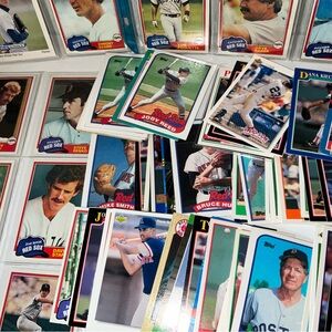 Boston Red Sox Baseball Cards 1981-1996, Topps, Score, Bowman, UD..Lot Of ~115